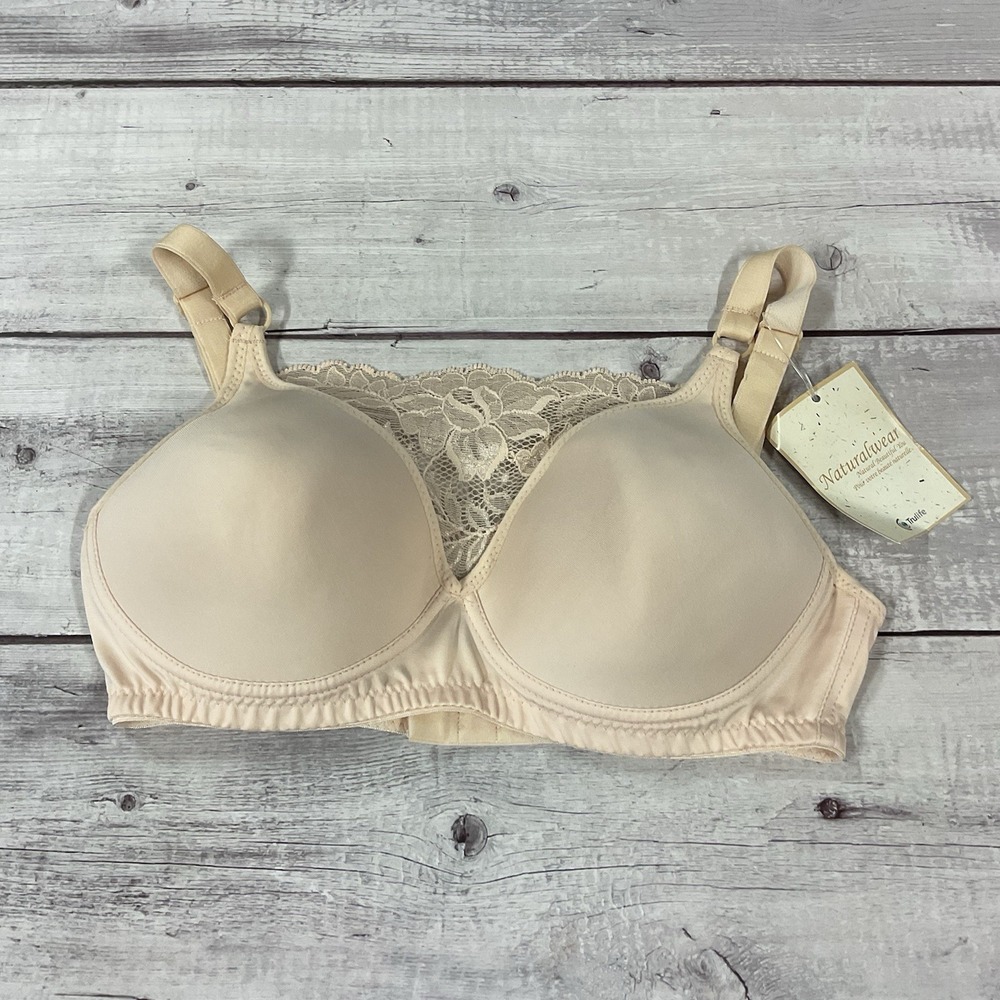 Trulife Naturalwear Mastectomy Bra Womens 34C Nude Beige Wireless 4007